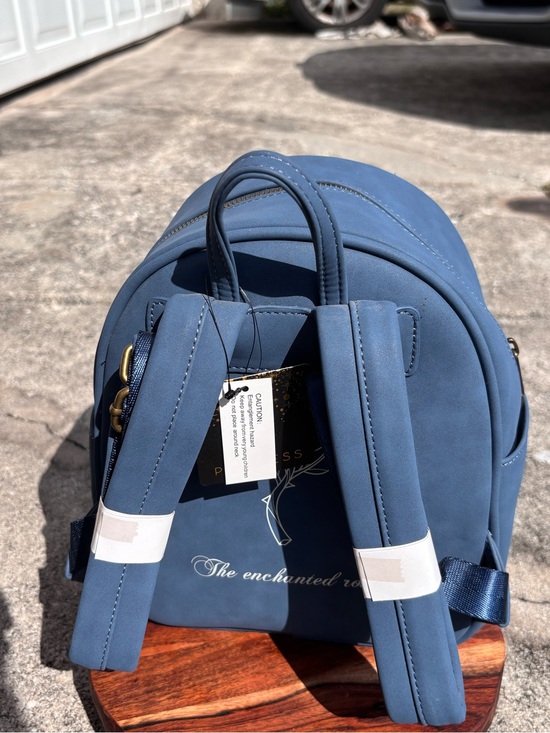 Loungefly Blue & White Beauty and the Beast Stained Glass Mini Backpack main image 6